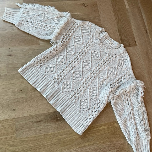 Fringe Sleeve Sweater - Picture 1 of 7